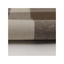 Eco friendly gots 60% organic cotton 40% recycled polyester Yarn Dyed Check Twill Fabric